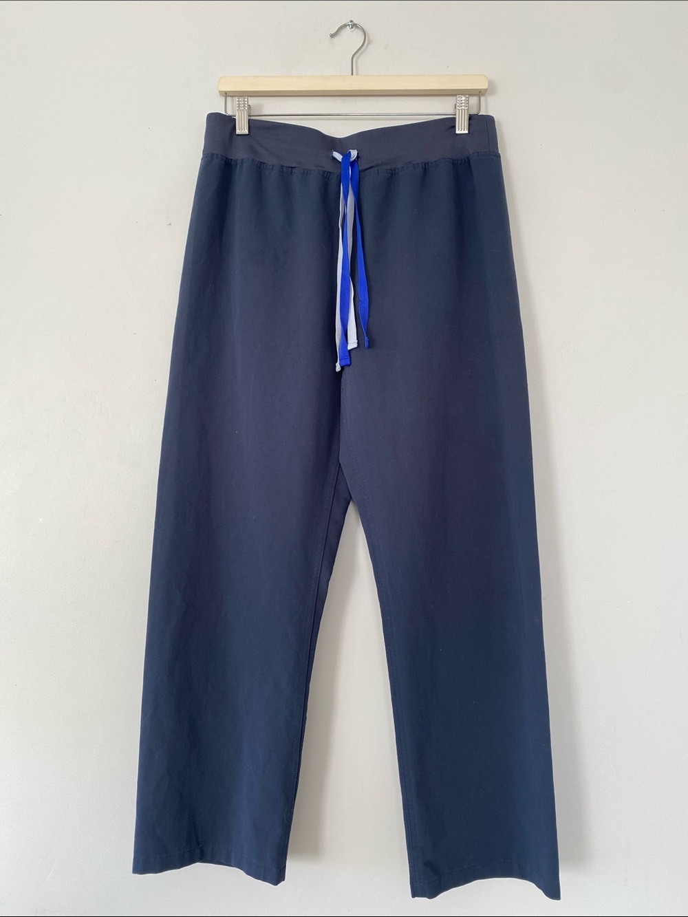 Figs Technical Collection Navy Doctor Nurse Scrub Pants Blue Drawstring Sz L